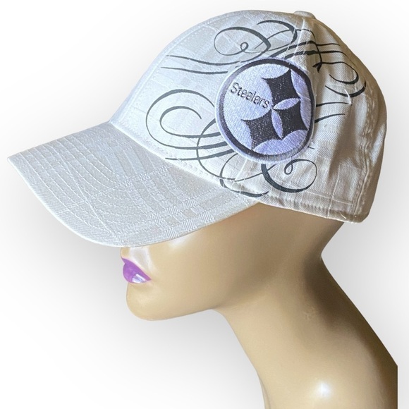 NFL & REEBOK PITTSBURGH STEELERS FITTED FOOTBALL CAP EMBROIDERED PATCH SIZE L/XL - Picture 2 of 14